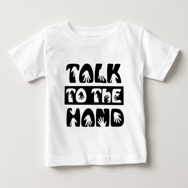 T-shirt Pour Bébé Parler À La Main (Devant)