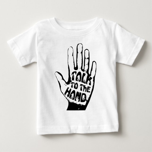 T-shirt Pour Bébé Parler À La Main (Devant)