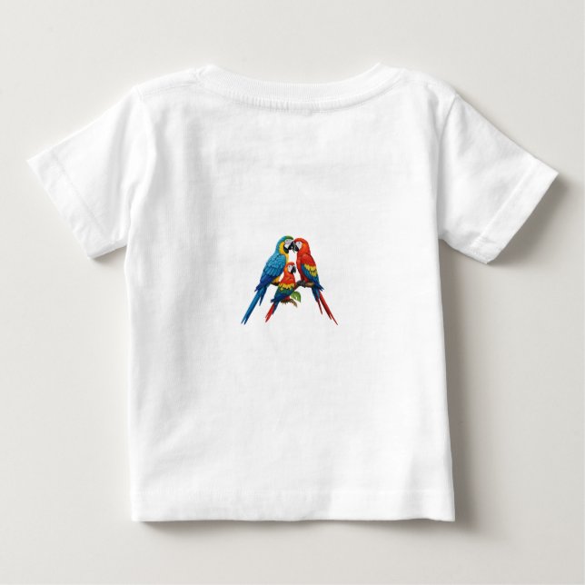 T-shirt Pour Bébé Parrots tropicaux (Dos)