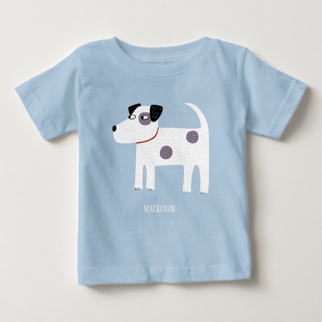 T-shirt Pour Bébé Parson Jack Russell Terrier Dog Personnalisé (Devant)