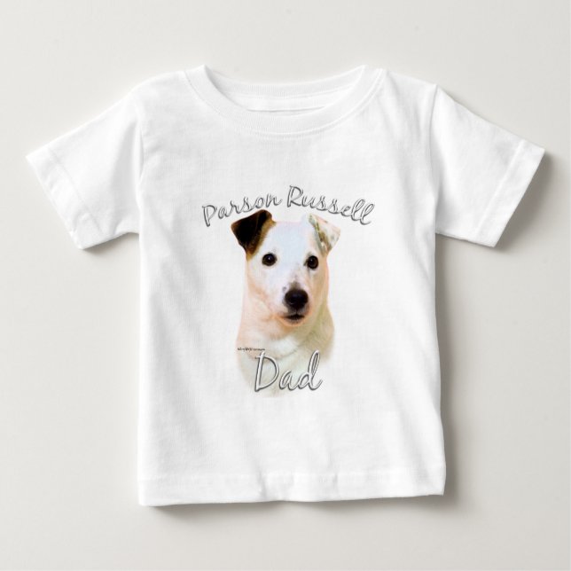 T-shirt Pour Bébé Parson Russell Terrier (lisse) Papa 2 (Devant)