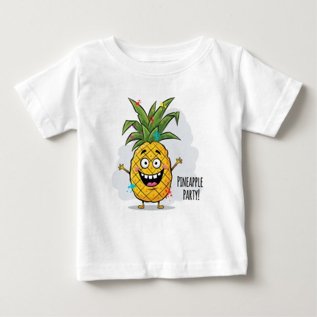 T-shirt Pour Bébé Parti de l'ananas par Natasha Us (Devant)
