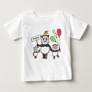 T-shirt Pour Bébé Parti Panda personnalisé