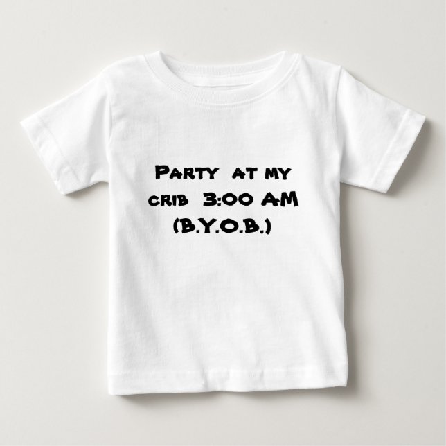 T-shirt Pour Bébé Partie à l'invitation (Devant)