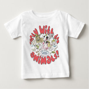 T-SHIRT POUR BÉBÉ PARTIE AVEC LES ANIMAUX