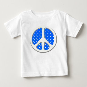 T-shirt Pour Bébé Partie de signe de paix dans le bleu