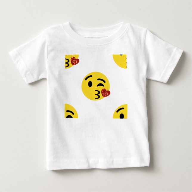 T-shirt Pour Bébé parties scintillant baiser émoji (Devant)