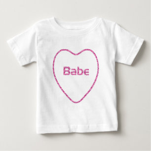 T-shirt Pour Bébé Parties scintillant en diamant rose du coeur :: Ba
