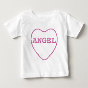 T-shirt Pour Bébé Parties scintillant en diamant rose du coeur :: De