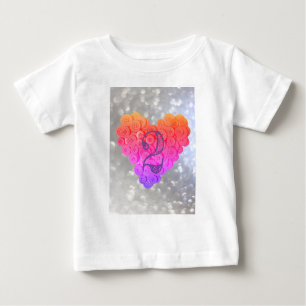 T-shirt Pour Bébé Parties scintillant étincelante Glamor Heart 2e fi
