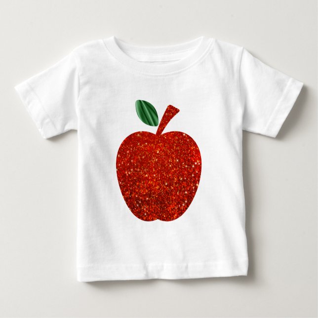 T-shirt Pour Bébé Parties scintillantes rouges Apple (Devant)