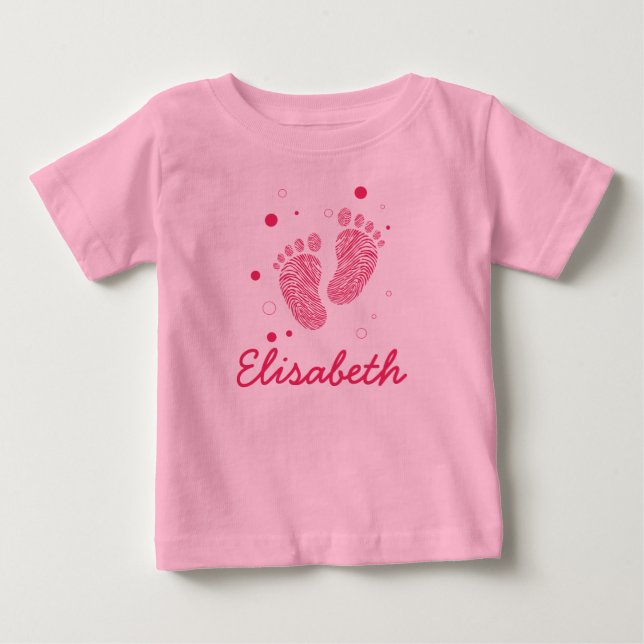 T-shirt Pour Bébé Pas de bébé fille (Devant)