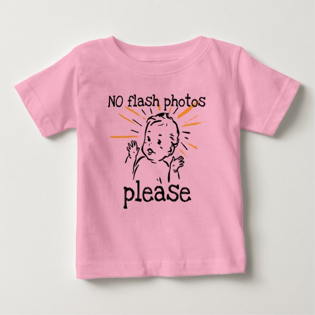 T-shirt Pour Bébé Pas de photos Flash (Devant)