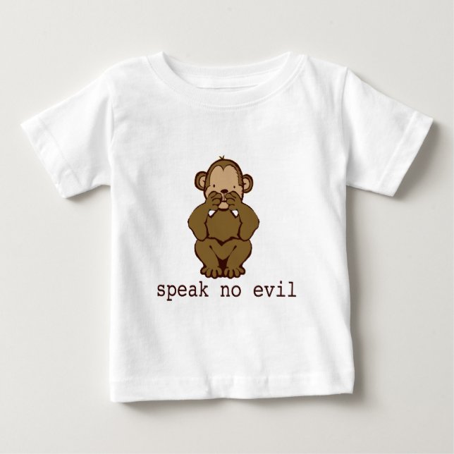 T-shirt Pour Bébé Pas de singes malfaisants (Devant)