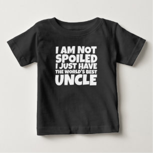 T-shirt Pour Bébé pas gâté mais le meilleur oncle du monde
