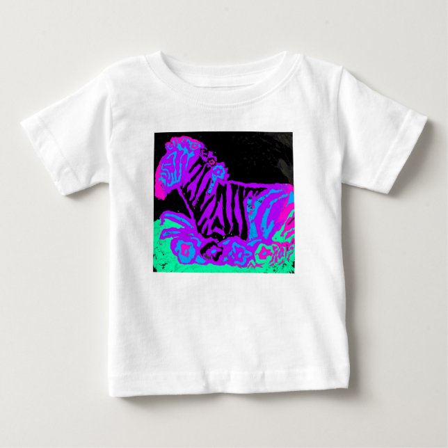 T-shirt Pour Bébé Pastel Zebra (Devant)