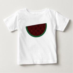 T-shirt Pour Bébé Pastèque de Palestine Broderie tatreez rouge