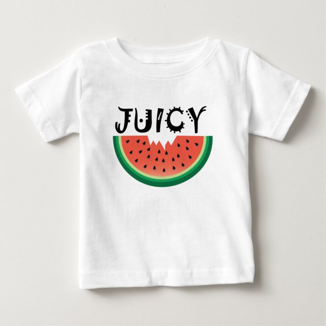 T-shirt Pour Bébé Pastèque Juicy - Robe de bébé sans manches  (Devant)