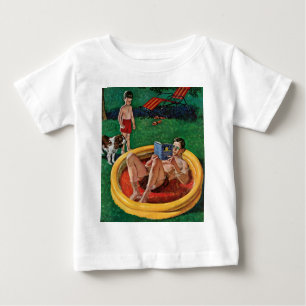 T-shirt Pour Bébé Patauger la piscine