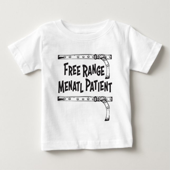 T-shirt Pour Bébé Patient mental en liberté (Devant)