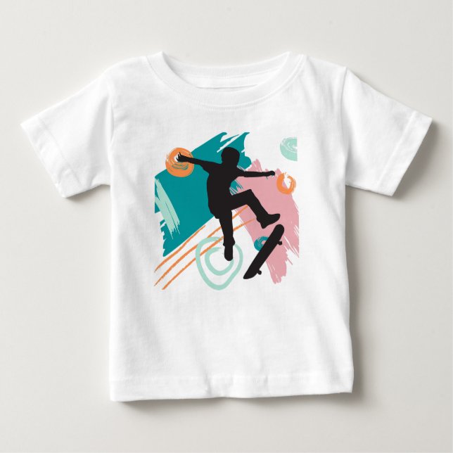 T-shirt Pour Bébé Patinage (Devant)