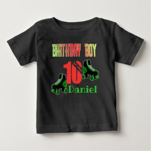 T-shirt Pour Bébé Patinage à rouleaux Anniversaire Garçon Famille Co