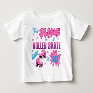 T-shirt Pour Bébé Patinage à roulettes colorées Fille d'anniversai