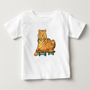 T-shirt Pour Bébé Patinage de Tiger