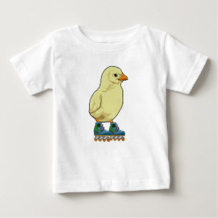 T-shirt Pour Bébé Patinage en ligne avec patins en ligne