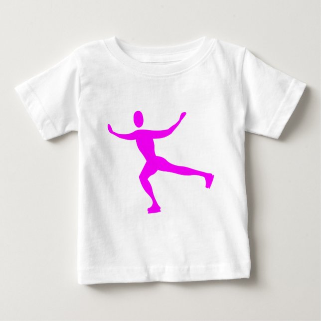 T-shirt Pour Bébé Patinage sur glace - Magenta (Devant)