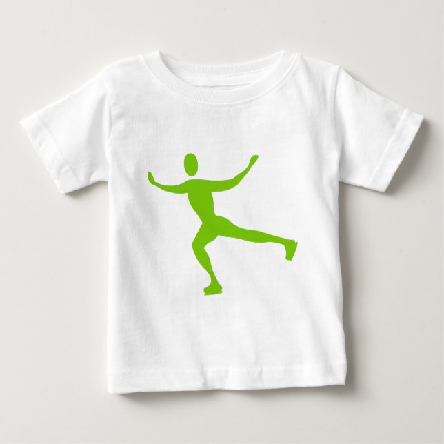 T-shirt Pour Bébé Patinage sur glace - Martian Green (Devant)