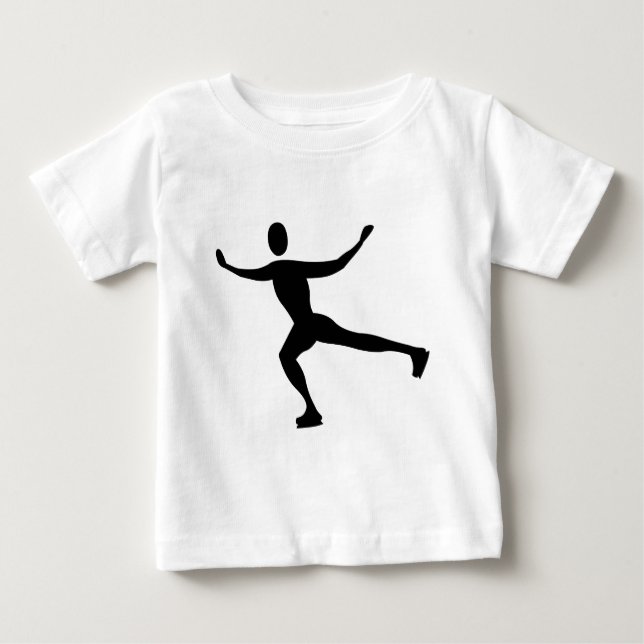 T-shirt Pour Bébé Patinage sur glace - Noir (Devant)