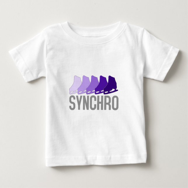 T-shirt Pour Bébé Patins Synchro (Devant)