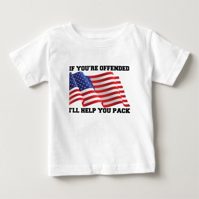 T-shirt Pour Bébé patriote américain (Devant)