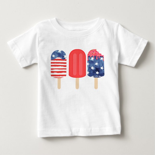 T-shirt Pour Bébé Patriotique (Devant)