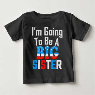 T-shirt Pour Bébé Patriotique Je vais être une grande soeur