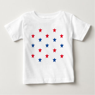 T-shirt Pour Bébé Patriotique rouge blanc bleu étoiles motif 4 juill