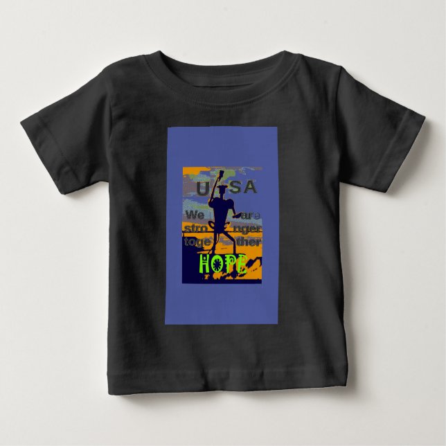 T-shirt Pour Bébé Patriotique USA Hope Graphisme (Devant)