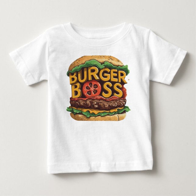 T-shirt Pour Bébé patron de hamburger (Devant)