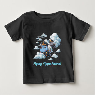T-shirt Pour Bébé "Patrouille de l'Hippopotame Volant"