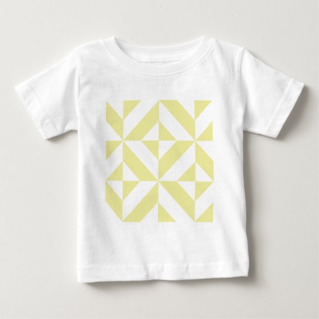 T-shirt Pour Bébé Patters de Pale Yellow (Devant)