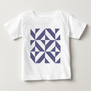 T-shirt Pour Bébé Patters Midnight Blue Geometric Deco Cube