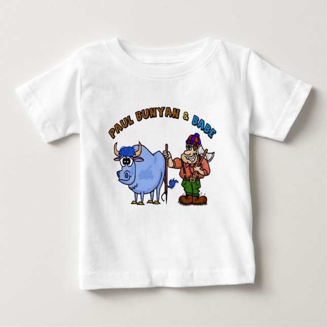 T-shirt Pour Bébé Paul Bunyan et bébé le T-shirt de ses enfants (Devant)