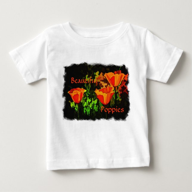 T-shirt Pour Bébé Pavots (Devant)