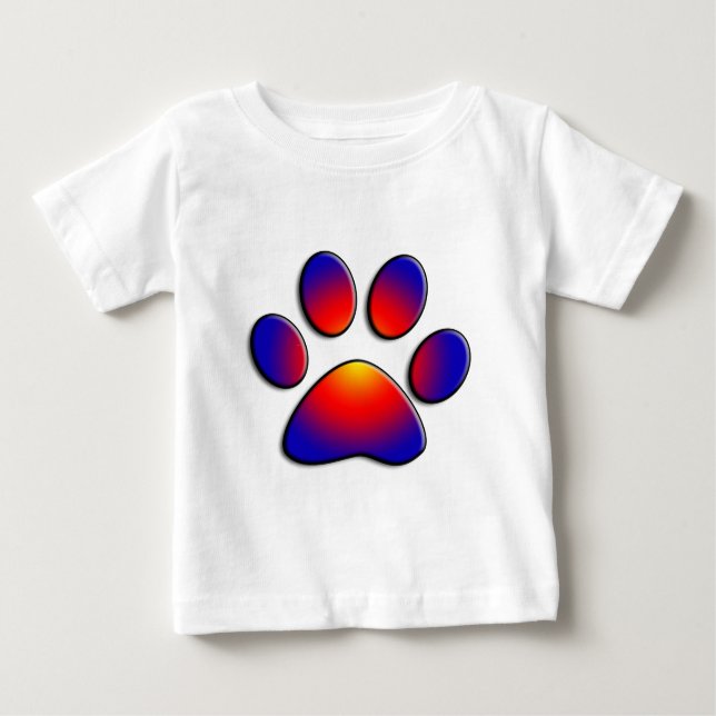 T-SHIRT POUR BÉBÉ PAW COLORÉ (Devant)