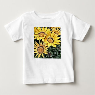 T-shirt Pour Bébé Pays Abstrait Jaune Daisy