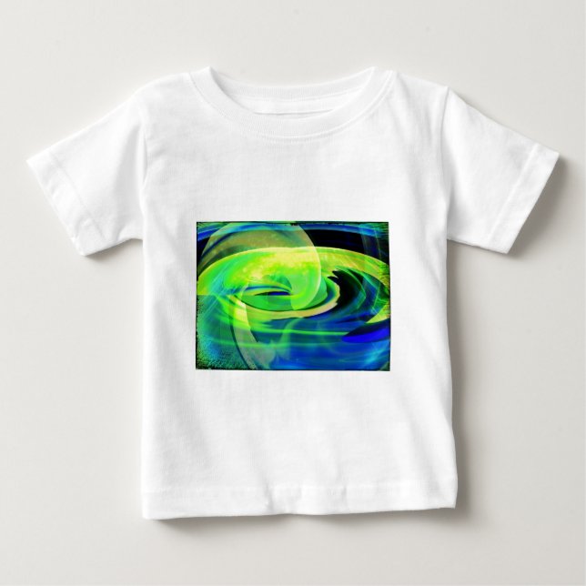 T-shirt Pour Bébé Paysage Alien de Neon Abstrait (Devant)