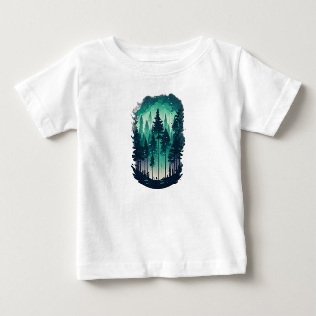 T-shirt Pour Bébé Paysage de la pinède (Devant)