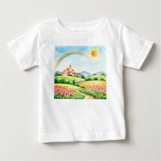 T-shirt Pour Bébé Paysage rural paisible