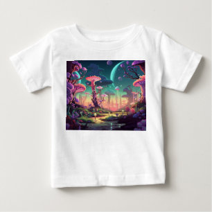 T-shirt Pour Bébé Paysages fantastiques colorés